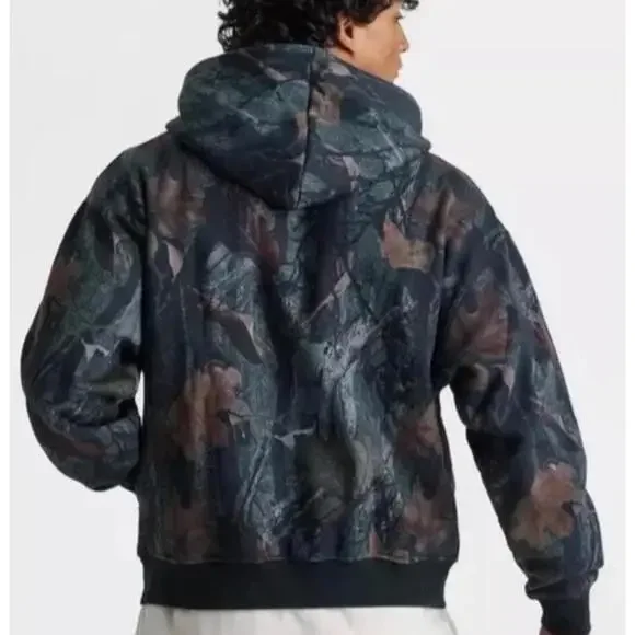 $80 Adidas JY2775 Camoflage FZ Track Top 3 Stripe Full Zip Hoodie Jacket Men's M
